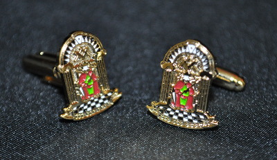 Order of Athelstan Enamel & Gold Plated Cufflinks - Click Image to Close